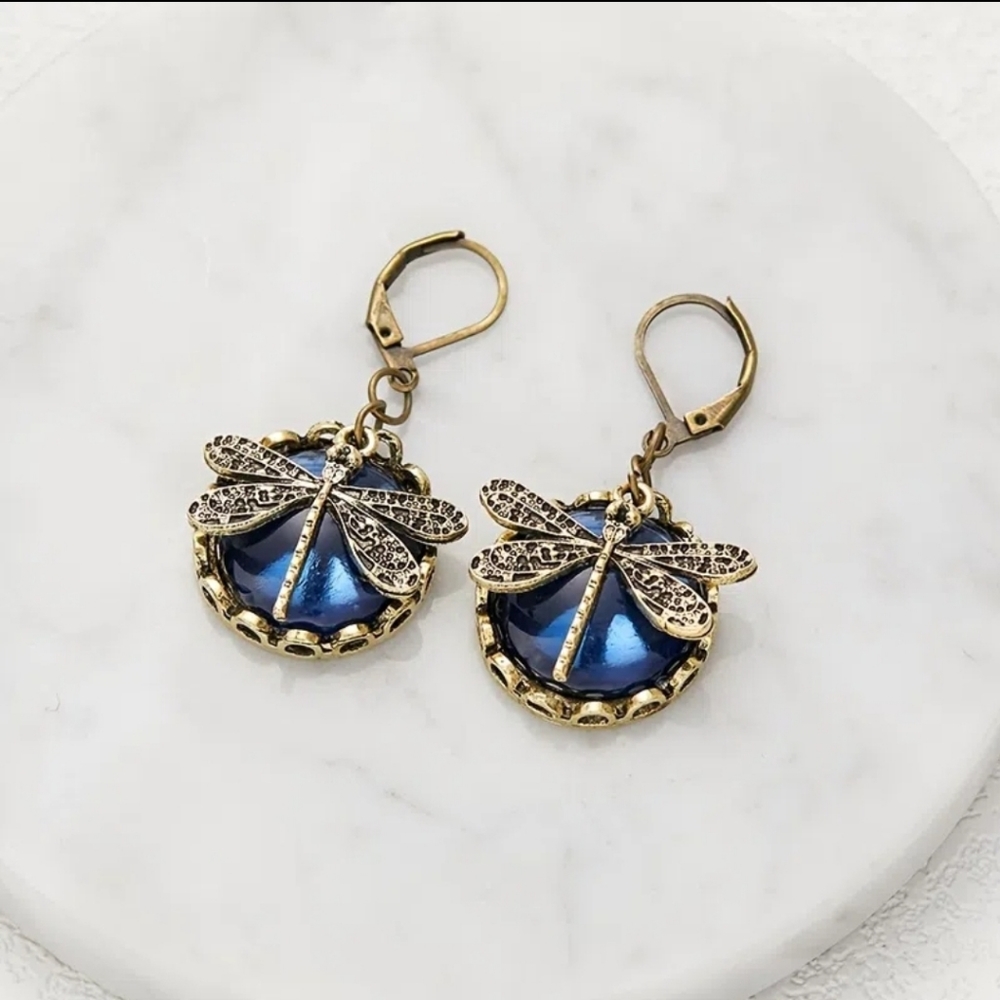Blue Boho style earrings